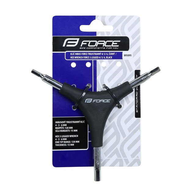 Raktas FORCE 3-galų 4/5/6 mm šešiakampiai 1