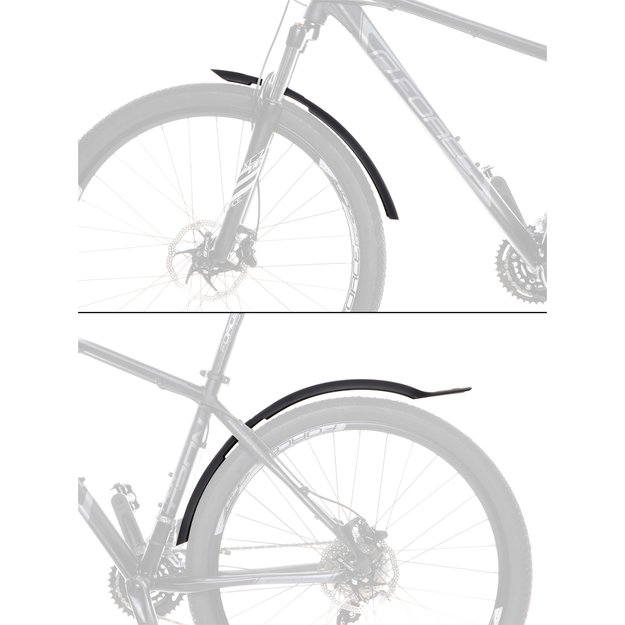 Purvasaugių komplektas FORCE 24-28  (plastikiniai, juodi)