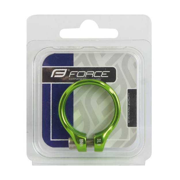 Balnelio stovo apkaba FORCE 31,8mm (aliuminė, žalia) 1