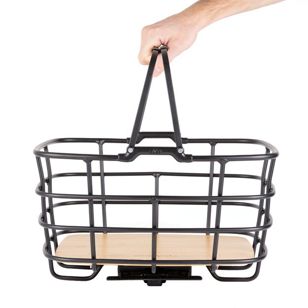 Krep&scaron;ys ant bagažinės ir priekio AtranVelo DUO // 25L, 45x27x35 cm, AVS fiksacija (juoda)
