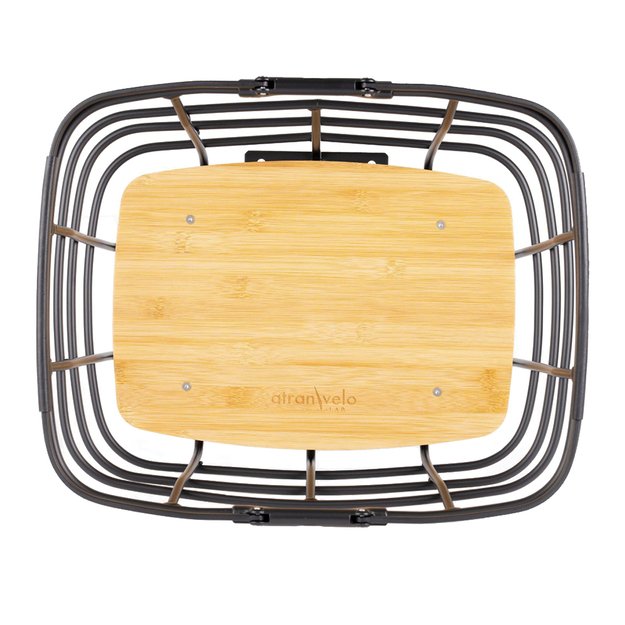 Krep&scaron;ys ant bagažinės ir priekio AtranVelo DUO // 25L, 45x27x35 cm, AVS fiksacija (juoda) 3