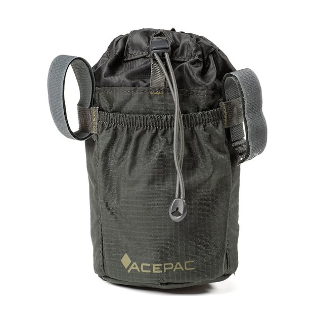 Dviračio krepšys gertuvei ant vairo Acepac Fat Bottle Bag MKIII // 1 l (žalias/pilkas) 4