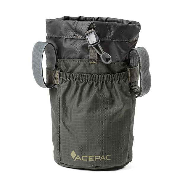 Dviračio krepšys gertuvei ant vairo Acepac Fat Bottle Bag MKIII // 1 l (žalias/pilkas) 3