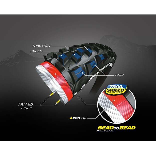 MICHELIN TIRE WILD AM 27,5X2.35 PERFORMANCE LINE KEVLAR TS TLR (007497) 2