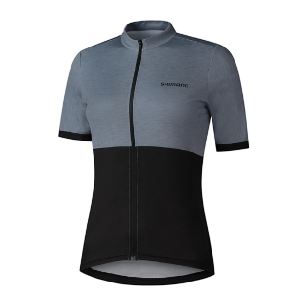 Marškinėliai SHIMANO ELEMENTO W'S SHORT SLEEVE JERSEY Women Gray moteriški (Pilka)