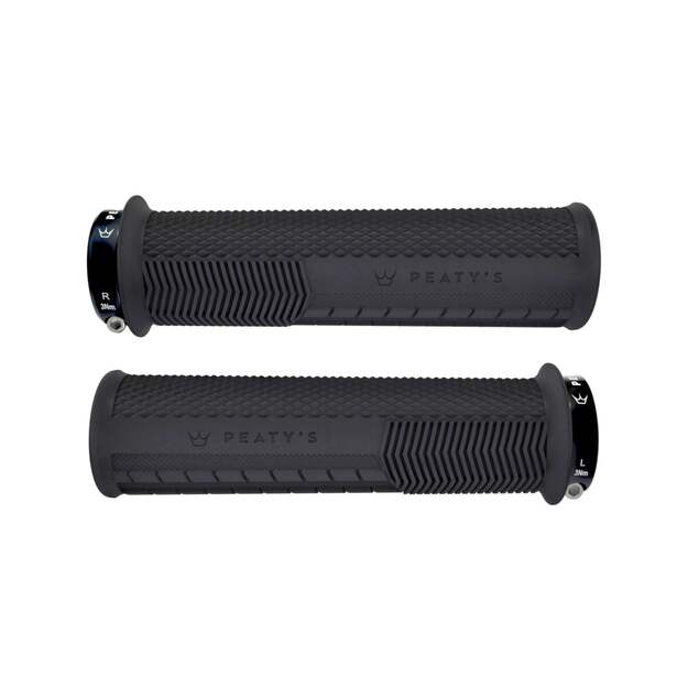 PEATY S GRIPS MONARCH KNURL THICK BLACK (PGM-KNL-THK-BLK-1)