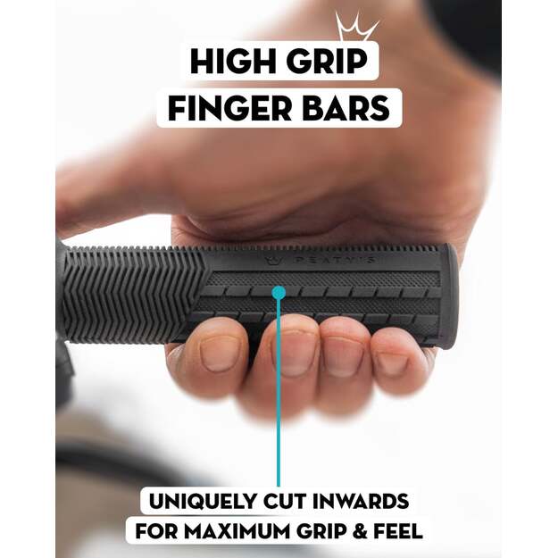 PEATY S GRIPS MONARCH MUSHROOM THICK BLACK (PGM-MSH-THK-BLK-1) 3