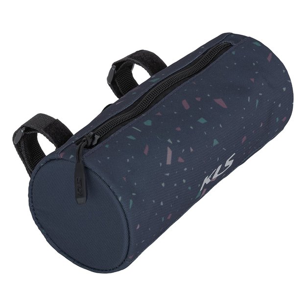 Dviračio krepšys ant vairo KLS Roller Terrazzo // 0,5 l (mėlyna)