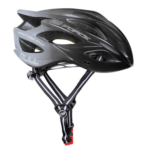 Šalmas FORCE BULL HUE MIPS // dydis L-XL (58-61 cm) (pilka/juoda) 1