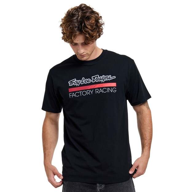 TLD SHORT SLEEVE TEE FACTORY RACING BLACK / RED (70166900)