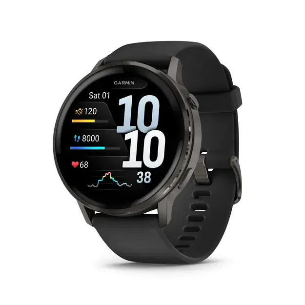 Išmanusis laikrodis Garmin Venu® 4 | 45mm | Slate - Black Silicone Band