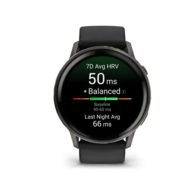 Išmanusis laikrodis Garmin Venu® 4 | 45mm | Slate - Black Silicone Band 5