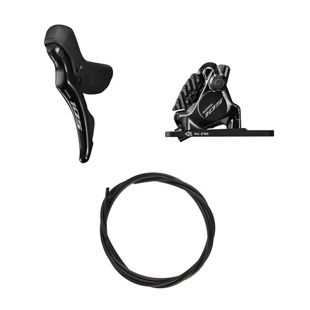 Pavarų/stabdžių rankenėlės Shimano 105 ST-R7120 12-speed ir stabdžių suporto Shimano 105 BR-R7170 Flat Mount komplektas // Galinė pusė