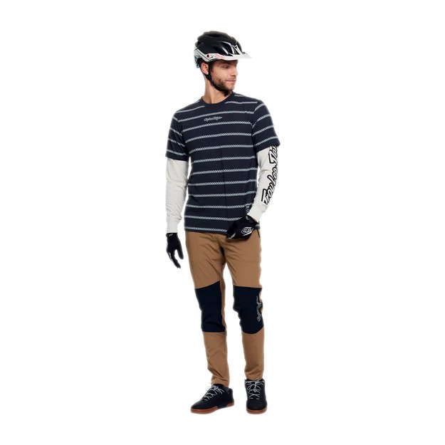 TLD LONG SLEEVE JERSEY SKYLINE FAKIE RIDE TEE STRIPE CARBON (33226001) 4