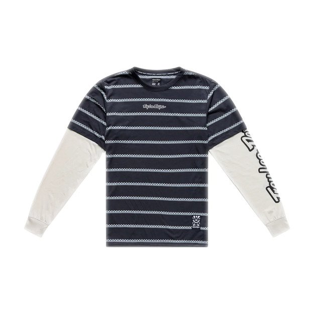 TLD LONG SLEEVE JERSEY SKYLINE FAKIE RIDE TEE STRIPE CARBON (33226001)