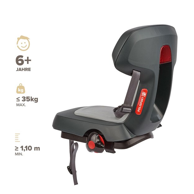 Dviračio kėdutė Polisport Guppy Junior // 26-29 , 22-35 kg, ant bagažinės (pilka) 1