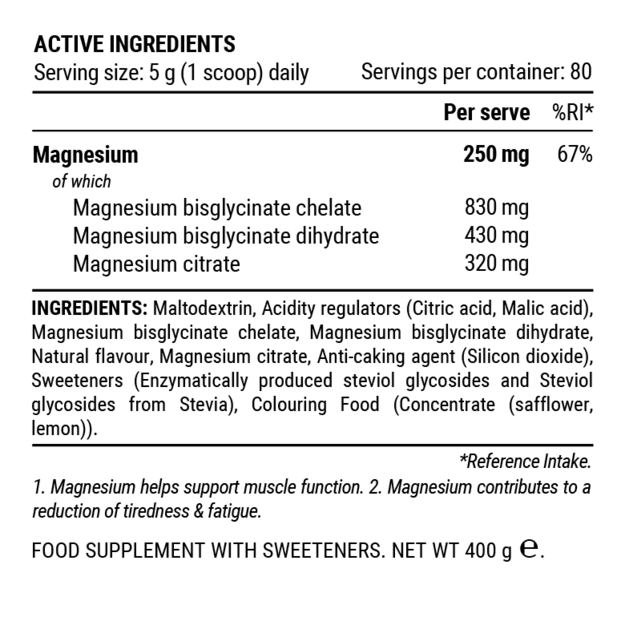 Pillar Performance trigubo magnio milteliai citrinos ir laimo skonio (maišelis 400g)