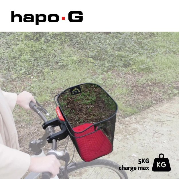 Dviračio krep&scaron;ys ant vairo BONIN HAPO-G - E-Bike // su Quick-Release laikikliu, metalinis (juodas)