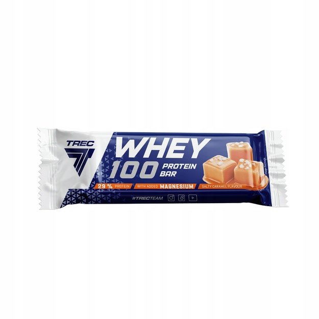 Trec proteino batonėlis Whey 100 sūrios karamelės skonio