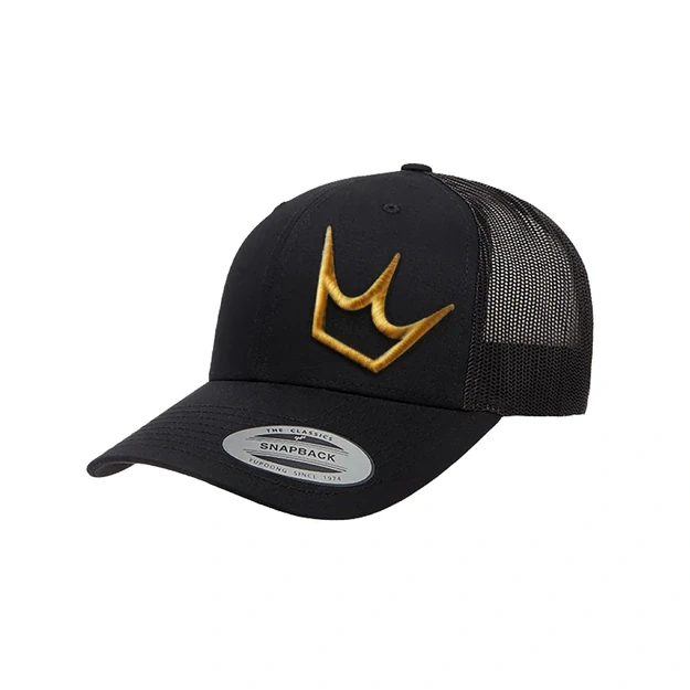 PEATY S PUBWEAR TRUCKER CAP - CROWN - BLACK/GOLD (PPW-26-TRUC-CRWN-BK/GL)