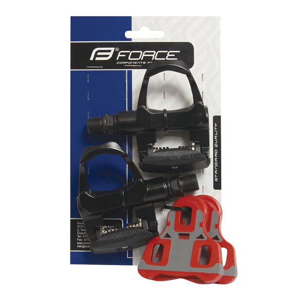 Pedalai FORCE Road + plokštelės (juodi) 3