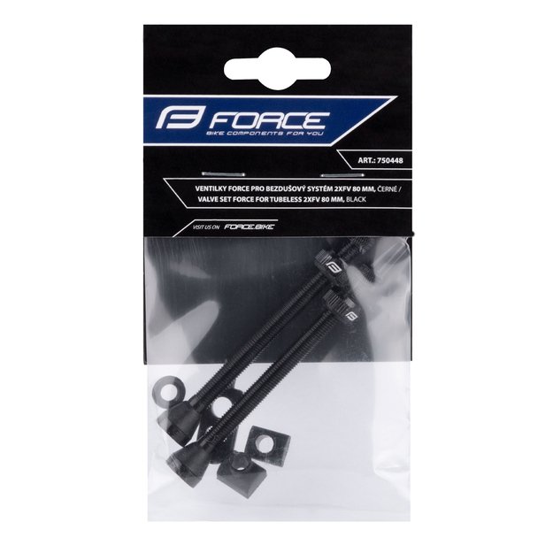 Bekamerinių padangų ventilių komplektas FORCE FV 80mm 1