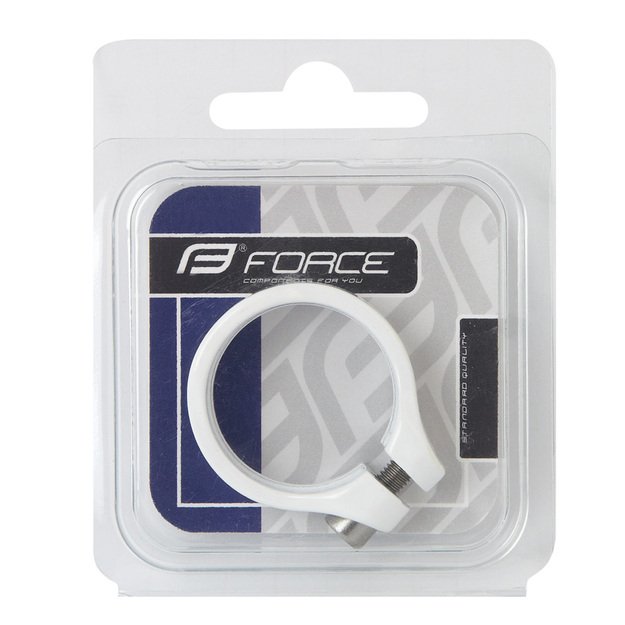 Balnelio stovo apkaba FORCE 34,9mm (aliuminė, balta) 1