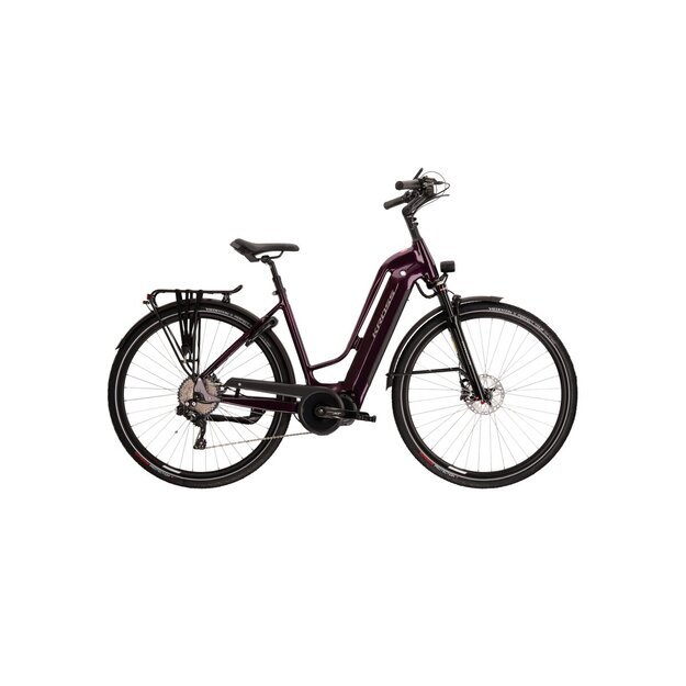 KROSS Trans Hybrid Prestige D 630 Wh pur g elektrinis moteriškas miesto dviratis 