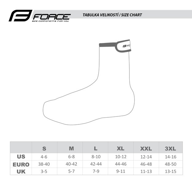 Antbačiai FORCE Neoprene (juoda) 40-42 M 1