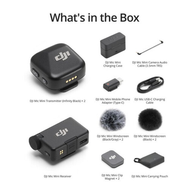 DJI mikrofonai MIC Mini (2TX-1RX) 6