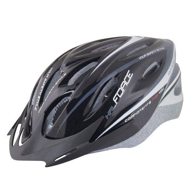 Šalmas FORCE Hal 48-54cm XS-S (juoda/pilka/balta) 1