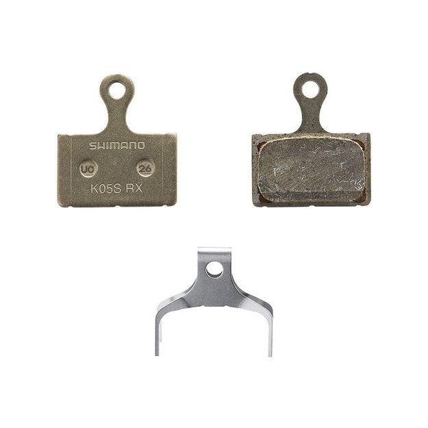 Stabdžių kaladėlės Shimano K05S-RX Resin // su spyruokle ir split pin