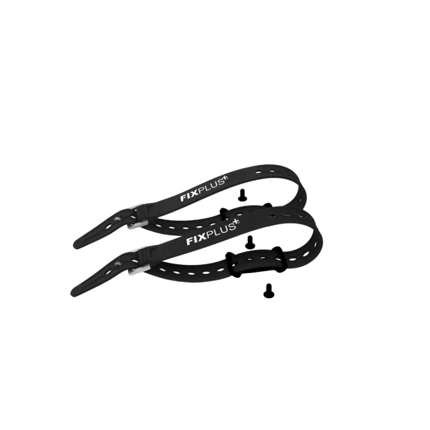 Tvirtinimo dirželiai Fixplus Gear Tightener 2x46cm strap + 2 Gear Tightener + 3 Screws (one is spare) black
