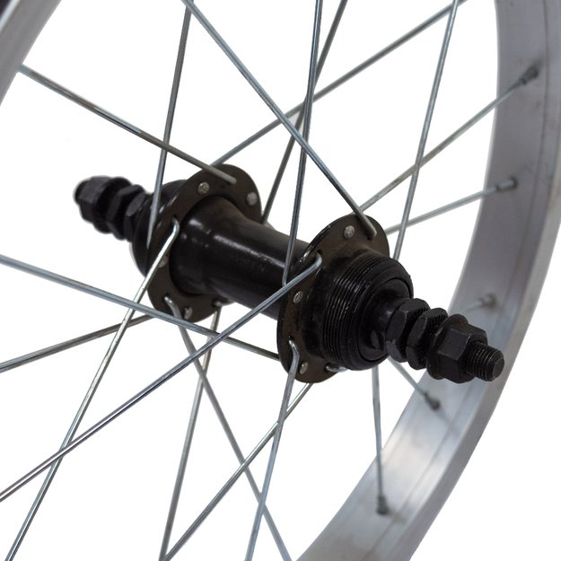 Galinis ratas 16  // 20H // V-brake, užsuk. žvaigždžių blokas, aliuminis (sidabrinis) 1