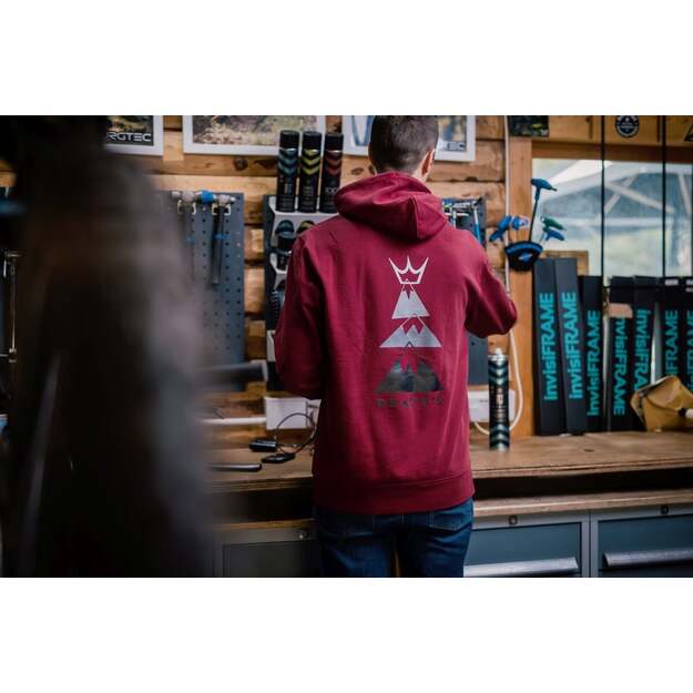 PEATY S PUBWEAR MIKINA S KAPUCÍ SUMMIT BURGUNDY (PPW-25-HDY-SMT-BRG) 4