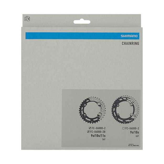 Priekinė žvaigždė Shimano CUES FC-U6000-2/FC-U6000-2B // 36T, B.C.D.: 96 mm 1