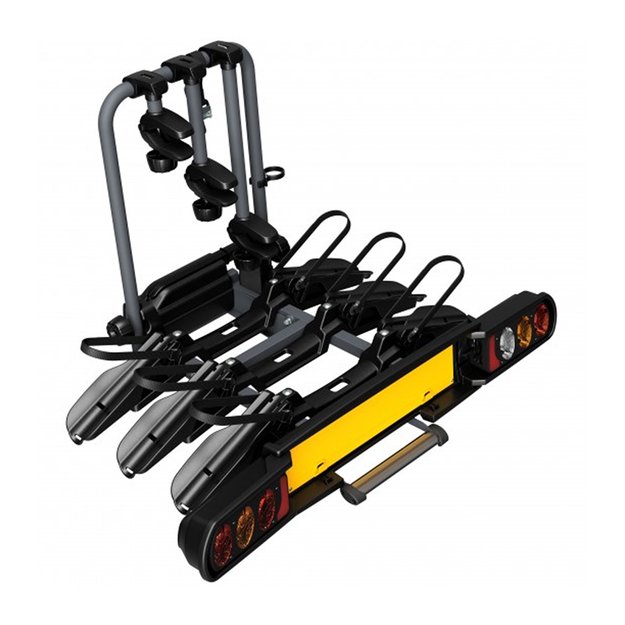 Autobagažinė Peruzzo Pure Instinct // 3 dviračiams // ant kablio, atlenkiama, plienas 