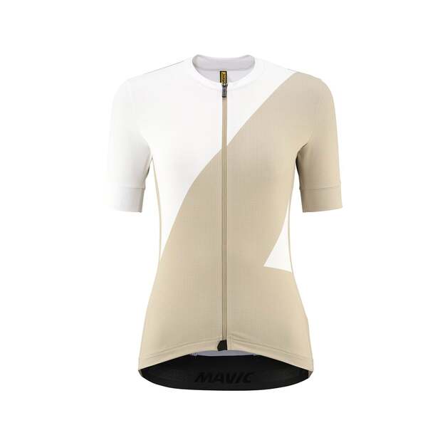 MAVIC WOMENS SHORT SLEEVE JERSEY AKSIUM GRAPHIC BIG M/WHITE PEPPER (T000593)