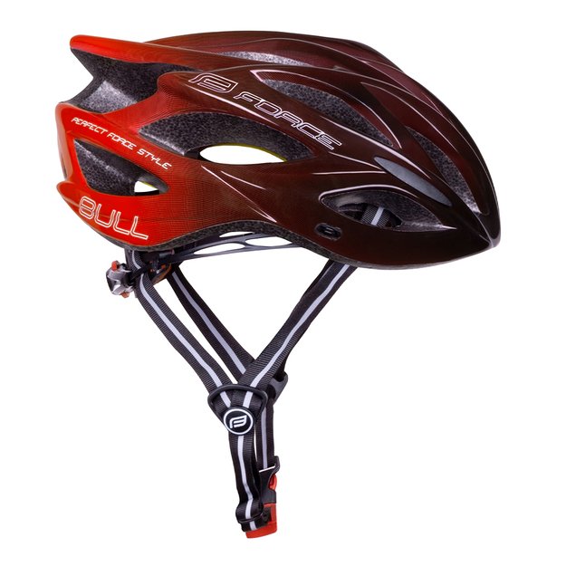 Šalmas FORCE BULL HUE MIPS // dydis S-M (55-58 cm) (raudona/juoda) 1