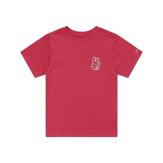 TLD WOMENS SHORT SLEEVE TEE PEACE OUT FUCHSIA (75357304)
