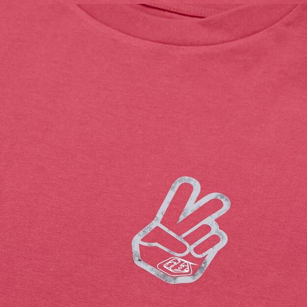TLD WOMENS SHORT SLEEVE TEE PEACE OUT FUCHSIA (75357304) 2