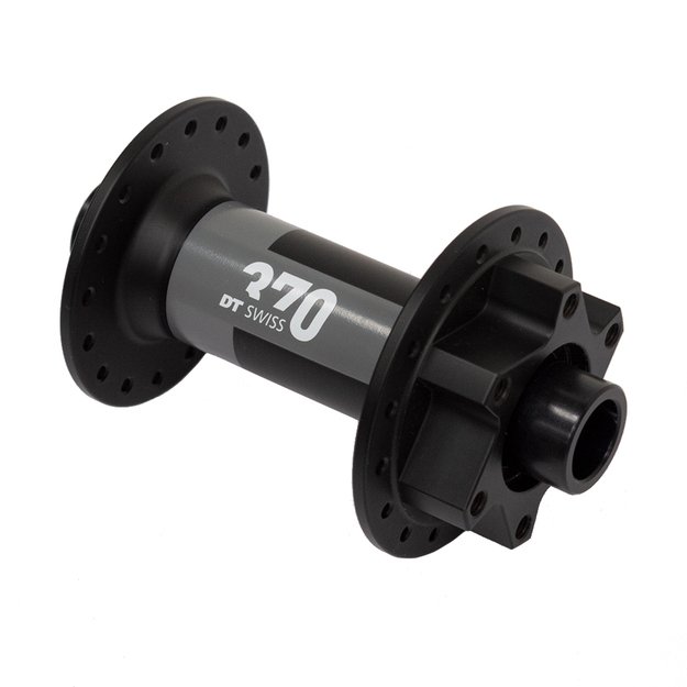 Priekinė stebulė DT SWISS 370 // diskiniams stabdžiams 6 varžtų, 32H, 110x15 mm, Thru Axle