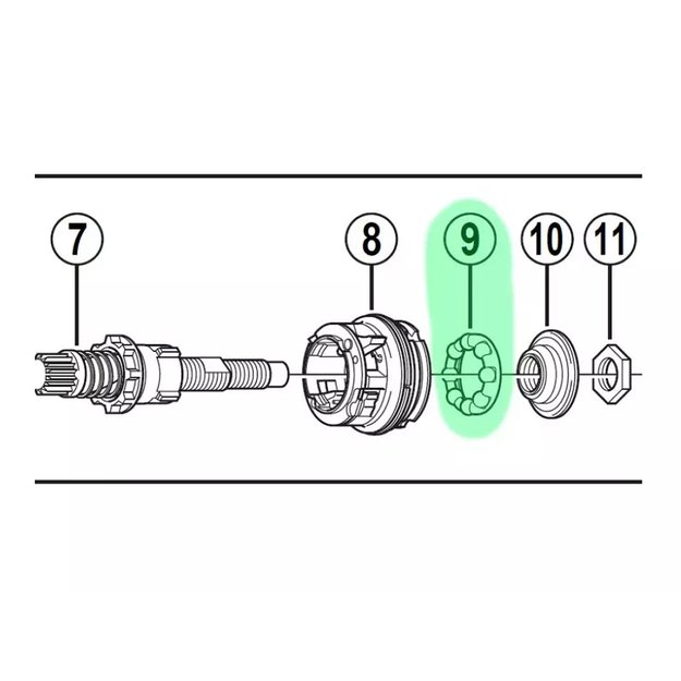 Guolis stebulei Shimano Nexus SG-3C40 // 7/32  x 8, 5.6 mm 3