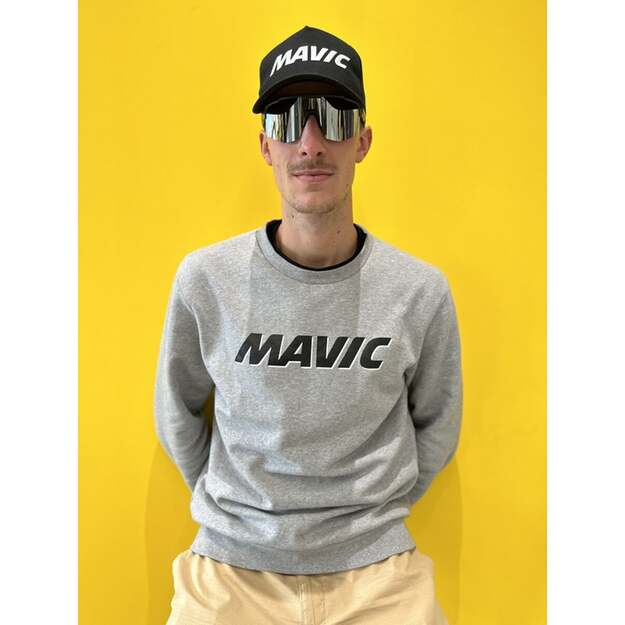 MAVIC HOODY CORPORATE LOGO LIGHT GREY BLACK (T000220) 3