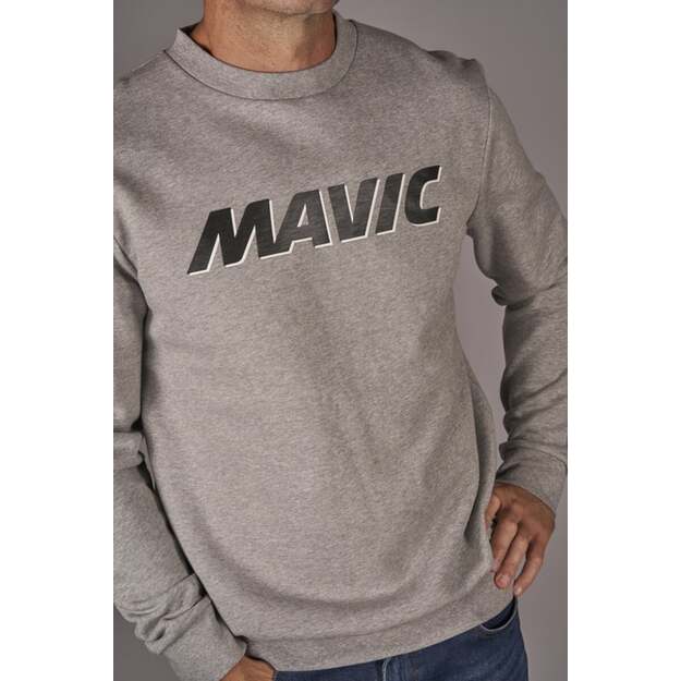 MAVIC HOODY CORPORATE LOGO LIGHT GREY BLACK (T000220) 2