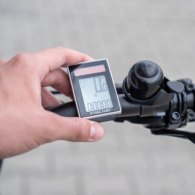 Dviračio kompiuteris FISCHER Solar // 22 funkcijų, belaidis, su saulės baterija 1