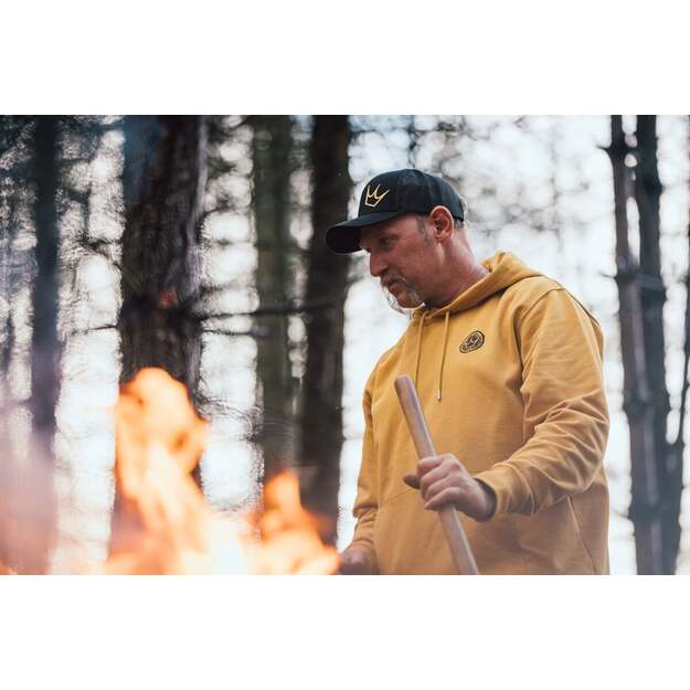 PEATY S PUBWEAR MIKINA S KAPUCÍ TRAIL BUILD CREW / OCHRE (PPW-25-HDY-TBC-OCR) 1