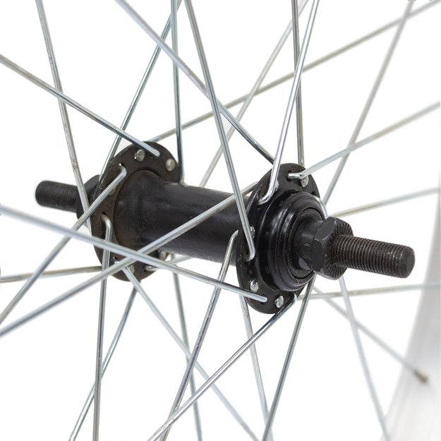 Priekinis ratas 20  // V-Brake, 28H, veržlė, viengubas, aliuminis, sidabrinis 1