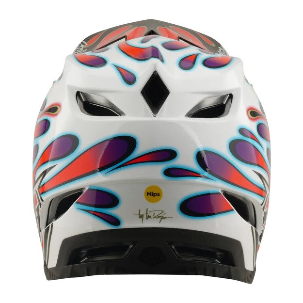 TLD HELMET D4 COMPOSITE MIPS OVERSPRAY WHITE / RED (14003000) 3