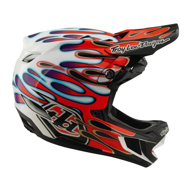 TLD HELMET D4 COMPOSITE MIPS OVERSPRAY WHITE / RED (14003000) 5